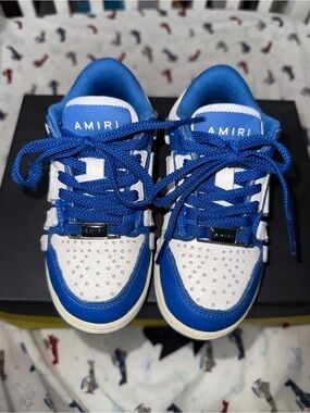 AMIRI Blue/White Skel Low Top Sneakers